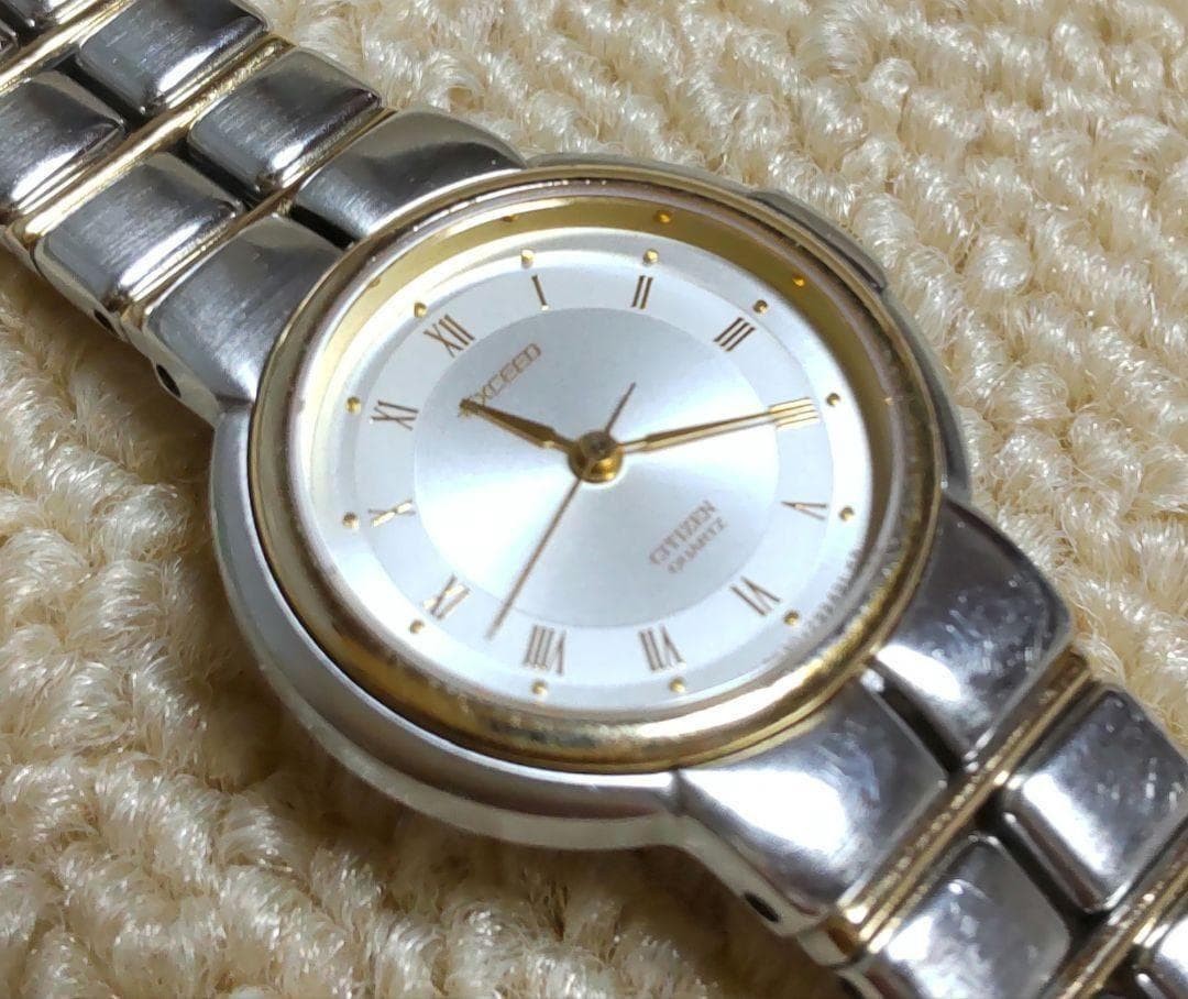 CITIZEN EXCEED Women's Quartz Watch 2930-295790 White Dial Used