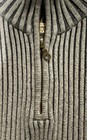 American Rag Men's Gray Striped Ribbed Cotton Quarter Zip Mock Neck Sweater XL — photo 5