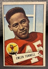 1952 Bowman Large EMLEN TUNNELL New York Giants #39 NM Sharp SET BREAK HOF