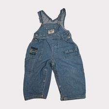 Vintage 1990's Bugle Boy Bib Overalls Size 2 Carpenter Blue Jean Denim 24 Months