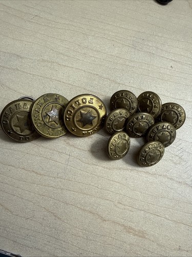 Lot of 11 Omaha Nebraska Uniform Police Buttons. All Are VINTAGE! 1.5