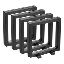 4 Pcs 3D Floating Display Case, 5.5 x 5.5 x 0.8 Inch Black