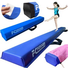 6FT/9FT Folding Balance Beam for Kids ages 3-15- Foldable Gymnastics Floor Be...