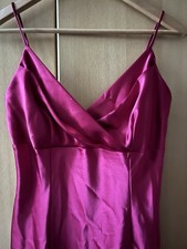 Consortium Women's Pink Satin  Maxi Dress UK Size 10 Never Worn