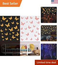 Glow in The Dark 3D Butterfly 24 Pcs 3 Sizes, Luminous Butterfly Stickers for...