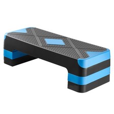 Uimoso Adjustable Aerobic Step Platform with 4 Risers for Fitness Workouts, Blue