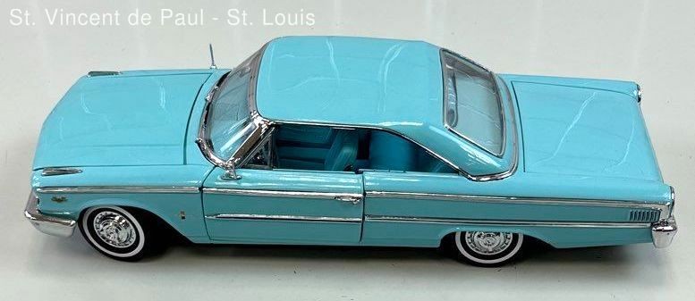Sun Star 1963 Ford Galaxie 500 Convertible Blue 1/18 Diecast #1466