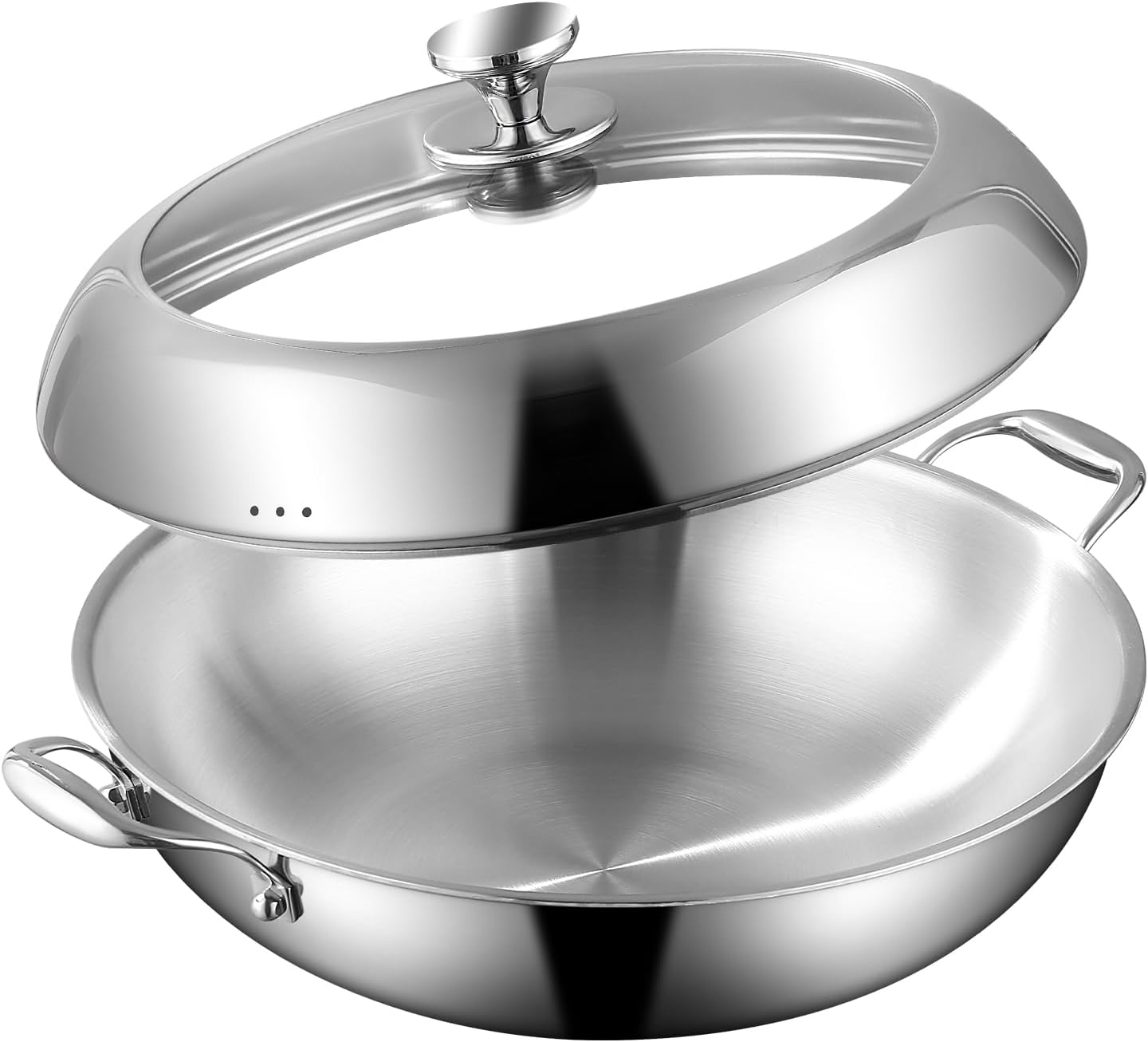 14 Inch Tri-Ply Stainless Steel Wok Lid