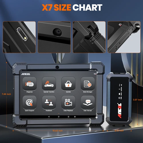 ANCEL X7 All System Bidirectional OBD2 Scanner TPMS SRS DPF Diagnostic Tool