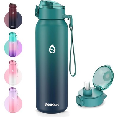 Edelstahl Trinkflasche Wasserflasche Thermoskanne Kinder Sport 500ml Blau