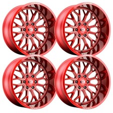 Set-4 Vision 402 Riot 20x9 5x150 12mm Red Wheels Rims 20 Inch Set-4 Vision 402 Riot 20x9 5x150 12mm Red Wheels Rims 20 Inch