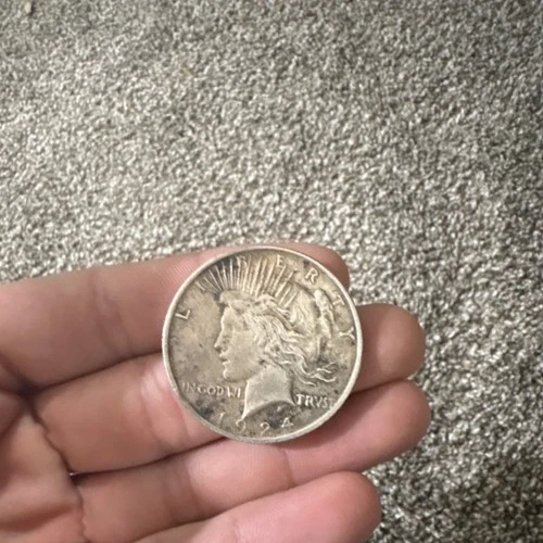 1924 Peace Dollar $1 Silver Coin Circulated 0.9 Fineness Business Strike