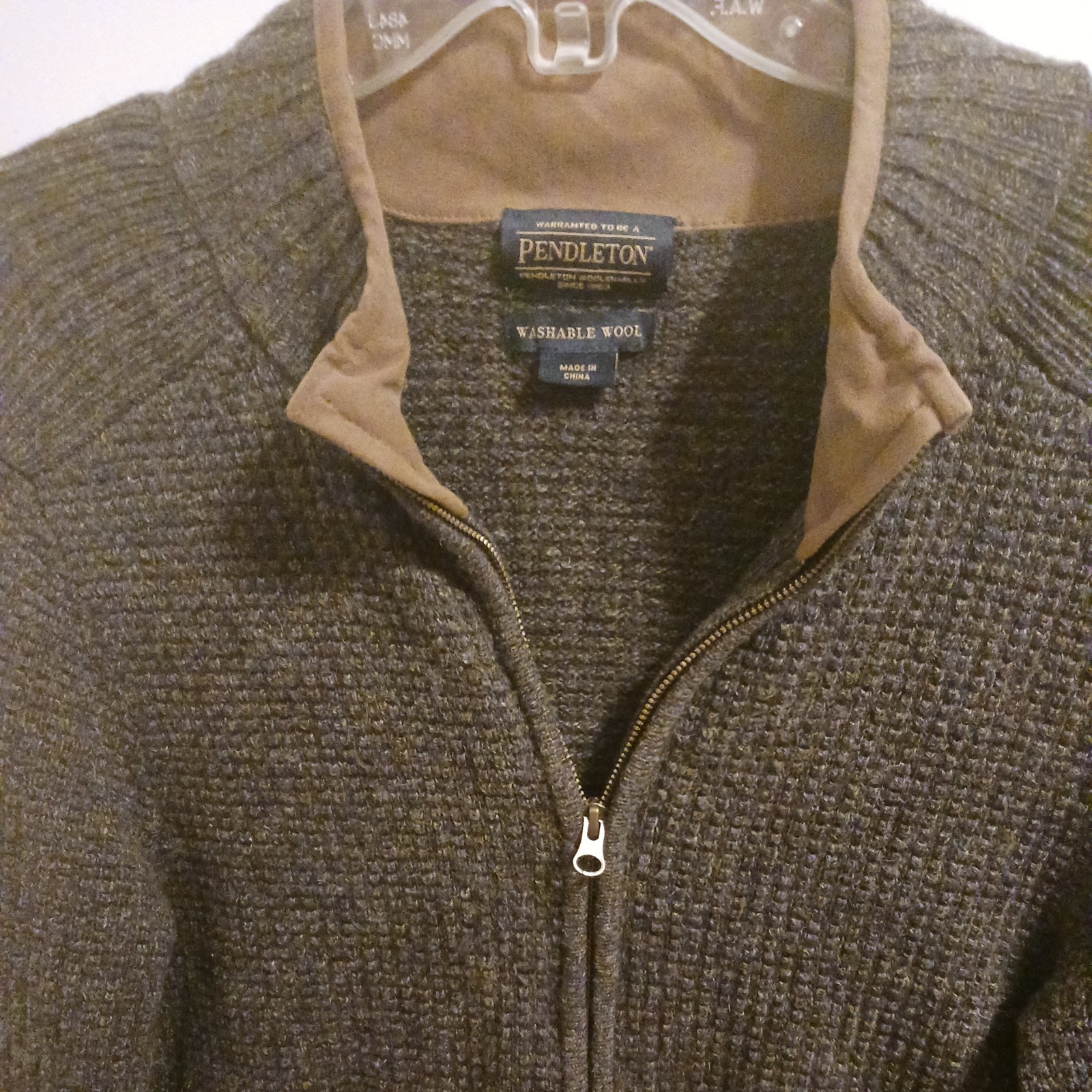 Pendleton Washable Wool Zip Up Suede Lined Collar… - image 7