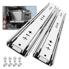 1 Pair 175 lb Load Capacity Heavy Duty Drawer Slides 12 14 16 18 20 22 24 26 ...