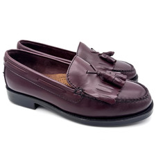 G.H. Bass Weejuns Marietta II Burgundy Leather Tassel Kiltie Loafers Women 7 W