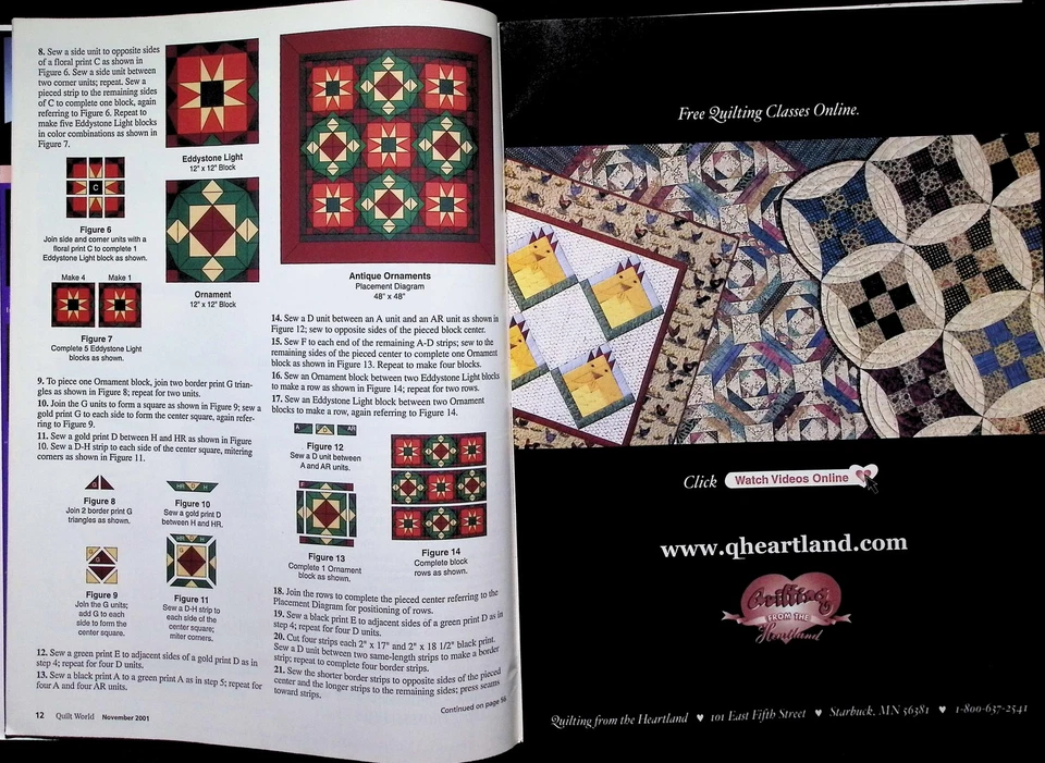 Quilt World Magazine Nov 2001 Christmas Quilting - Image 3 of 4