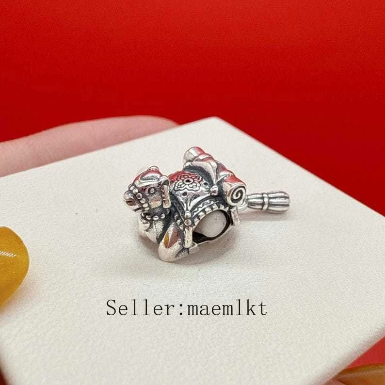 Nuevo Dije de Plata de Ley 925 Camel y Borlas para Pulsera, Dije de Camel Foto 2 de 2