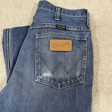 Wrangler Jeans Actual Size 28x28 Bootcut Denim 935 Made In USA VTG 70s Western