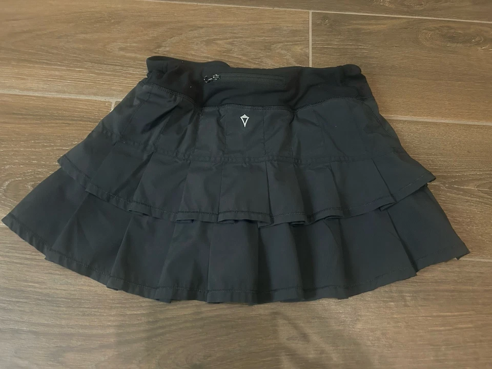 Ivivva by Lululemon Skort Set The Pace Girls 10 Shirt Tennis Black - Image 2 of 2