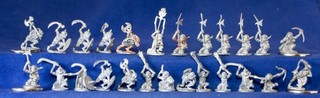 25 Metal Miniatures Ral Partha 02 06X Goblins Galore D&D LOTR TSR w/o paint 1979