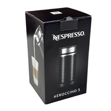 Nespresso Aeroccino 3 Hot & Cold Milk Frother (Steel/Black, Model 3694) NIB!