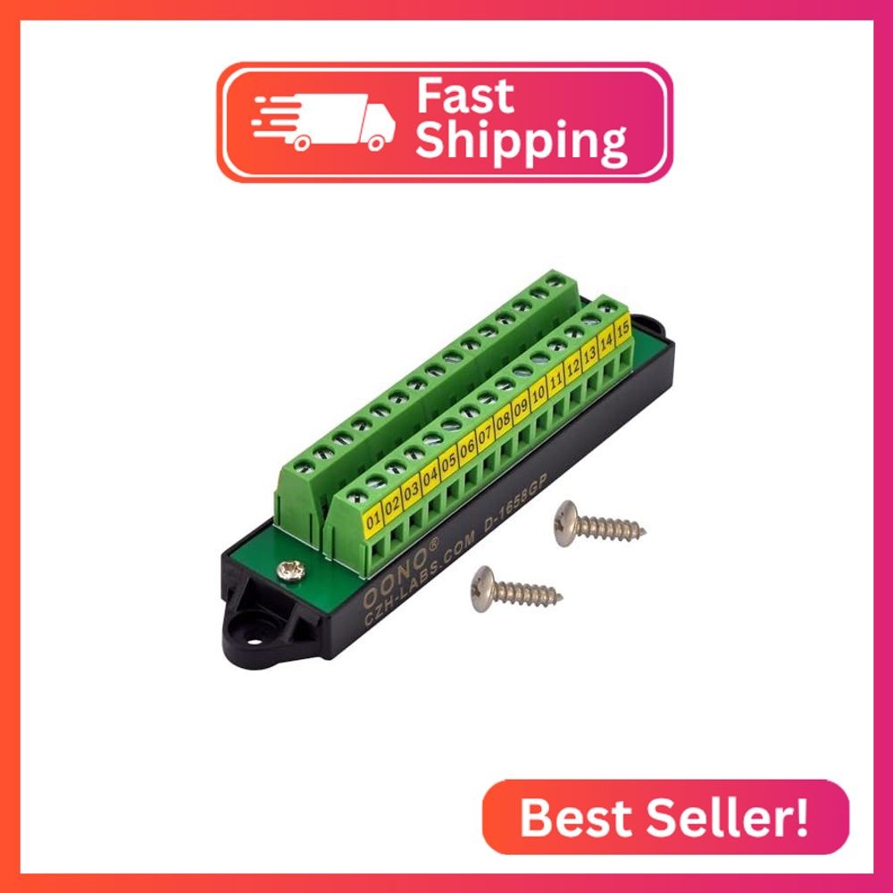 16Amp 300V 15x2 Position Terminal Block Distribution Module. OONO D-1658GP