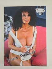 TERESA ORLOWSKI autograph card UNSIGNED XL A5 format erotic autograph 
