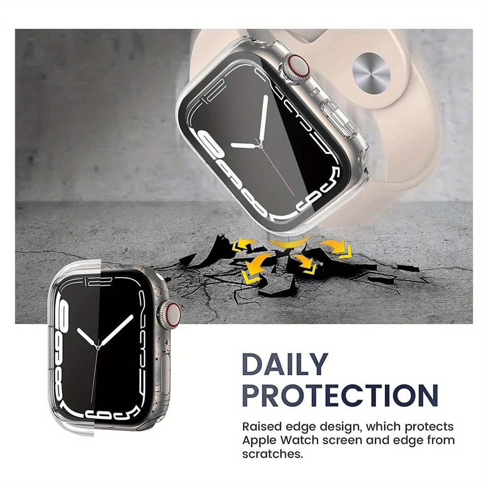 3pcs Screen Protector Case for Apple Watch Series 10 9 8 7 6 5 4 3 2 1 SE Ultra - Image 4 of 4