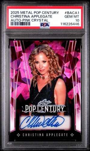 2025 METAL POP CENTURY CHRISTINA APPLEGATE /5 AUTO-PINK CRYSTAL PSA 10 - Picture 6 of 8