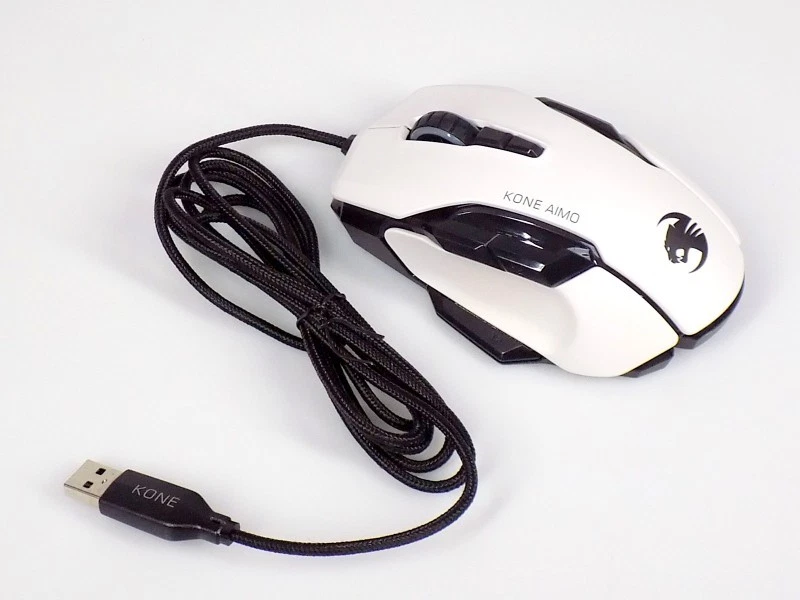 Roccat Kone AIMO ROC-11-820-WE Remastered Weiss RGBA Gaming Maus