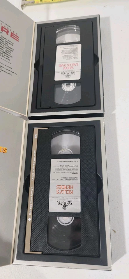 Kelly's Heroes & DARE VTG VHS Clint Eastwood, Lot Of 2 Big Box Foto 2 de 3