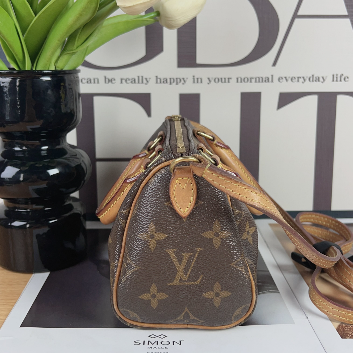 【特価】Louis Vuitton×HUMANMADE ボディバッグM59338 Louis Vuitton Speedy Shoulder Bag Nano Brown Canvas Monogram