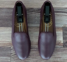 SO CUTE! Women's $575 Stubbs & Wootton Brown Leather Slippers Loafers Shoes 7.5