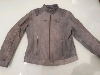 Pepe Jeans Lederjacke Gr.14 Mädchen Grau