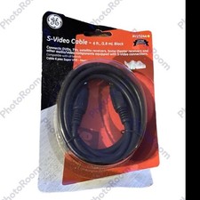 GE S-Video Cable 6 ft Black S-Video Male to Male Round Cable AV23244