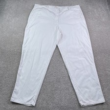 Eileen Fisher Pants Womens 22 Plus White Tapered Stretch Organic Cotton Hemp
