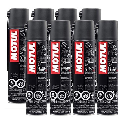 Motul MC CARE C2 CHAIN LUBE ROAD Spray 3.2L Multi Purpose Grease 8 x 0.4L