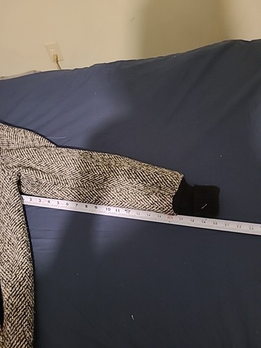 Abrigo Chaqueta Largo Completo Lana Karizma East LTD Espiga Trinchera De Colección Excelente Estado - Imagen 10 de 15