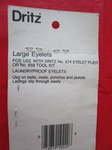 Dritz Large Eyelets Refill 16 6mm with Punch Great Condition - Picture 3 of 3