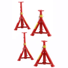 Dragway Tools 6 Ton Adjustable Steel Jack Stand Set of 4 with Quick Fold Legs