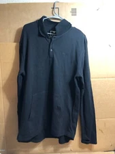 Thirtytwo Snowboarding 1/4 button-up Transition Royce Thermal Polo, Mens L Black