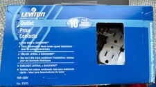 Leviton 5320-WMP 15 Amp, 125 Volt, Duplex Receptacle, 10-Pack, White. NEW
