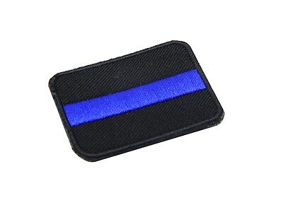 THIN BLUE LINE POLICE SWAT EMBROIDERED PATCH 3 X 2 " #P008