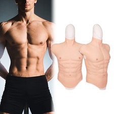 Silicone Muscle Suit Male Chest Realistic Fake Muscle Abdomen Cosplay Tight Suit