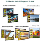 72'/80'/100'/119' Projector Screen Pull Down Projection Screen Home Theater