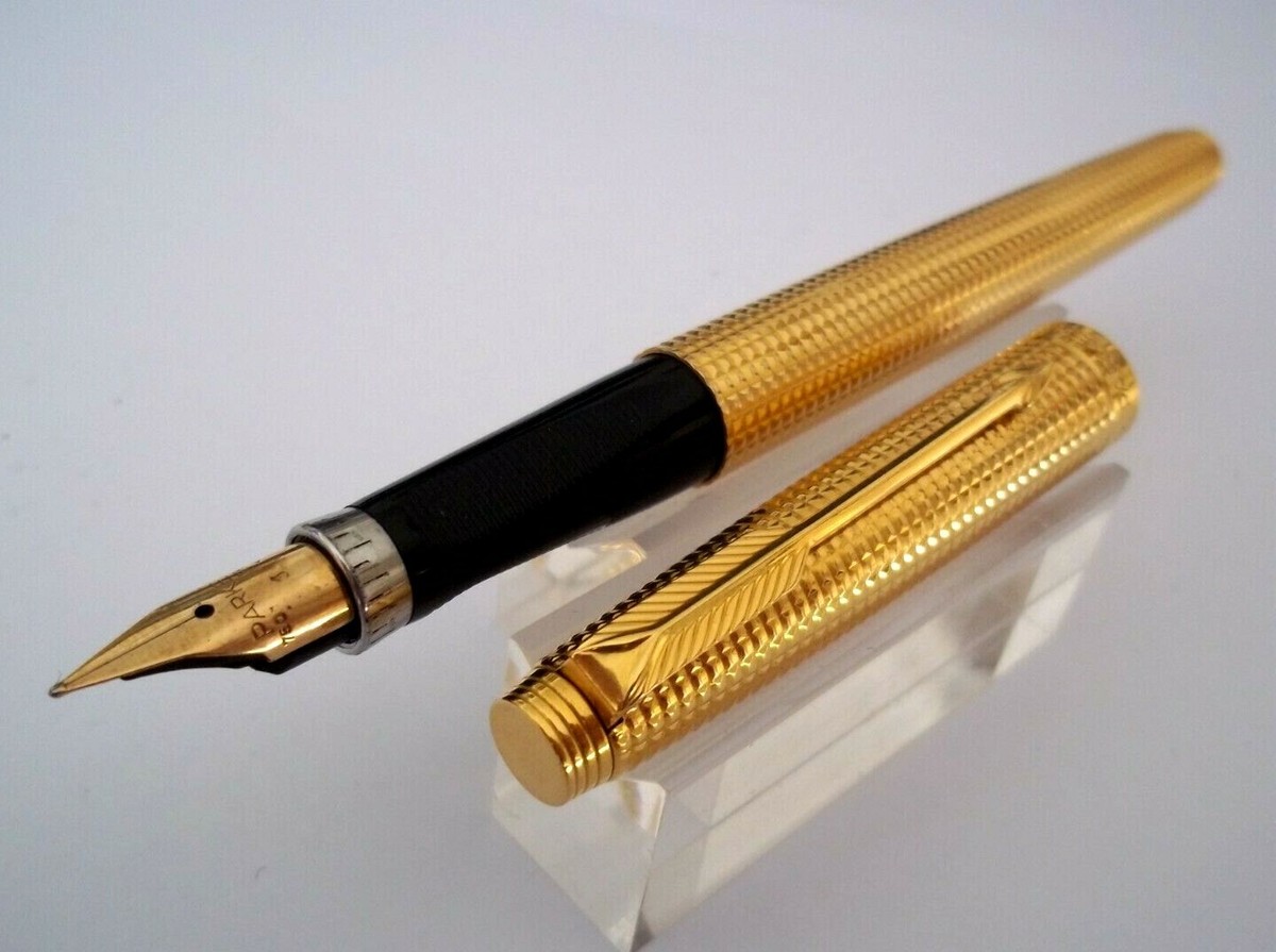 Legendary Fountain Pen Parker 75 Gold Plated Diamond Point Legendary Fountain Pen Parker 75 Gold Plated Diamond Point