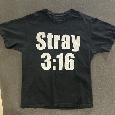STRAY 3:16 WWE Hardcore Punk Stone Cold T Shirt Vintage Sz Men M/L?