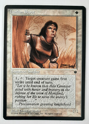  ICATIAN SCOUT (V.2)  FALLEN EMPIRES 1994  NM  WHITE  MAGIC THE GATHERING  MTG