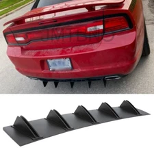 For Dodge Charger Challenger 10 Fins Rear Diffuser Bumper Lip Splitter Spoiler A