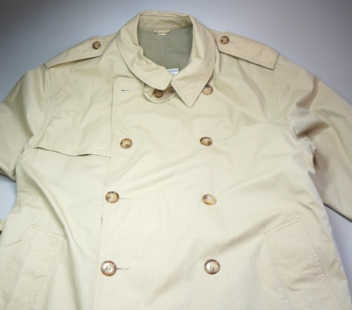 Men's Vintage Giorgio Armani DoubleBreasted Long Beige Trench Coat Sz 40 - Picture 4 of 15